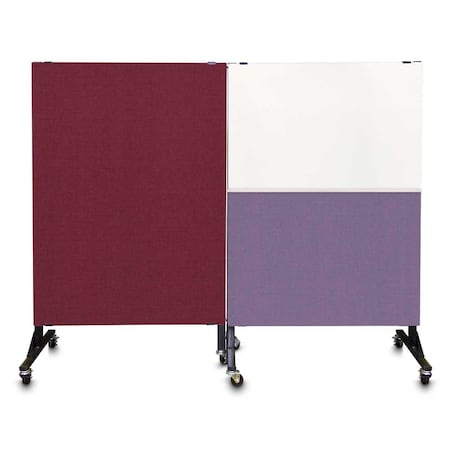 United Visual Products Sliding Door Indoor Enclosed Corkboard, 4 UV9001ACS-SATIN-CLOUD